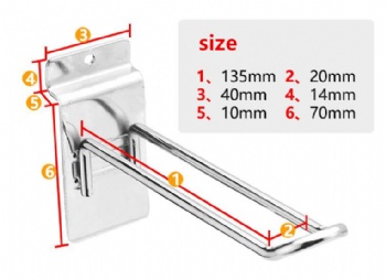 U shape pegboard hook