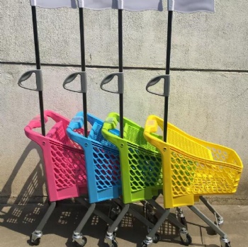 Child plastic shopping carts